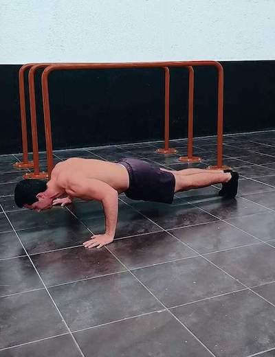 Wide grip push-up
