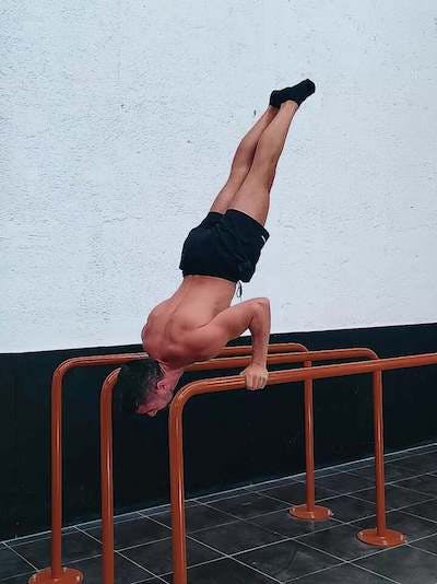 Deep handstand push-ups