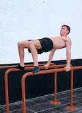 Isometric leg-assisted impossible dip