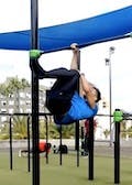 Elbow assisted one arm tucked front lever