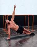 Lateral planche with extended arms